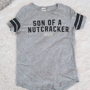 Pink Victoria Secret medium t-shirt, in gray